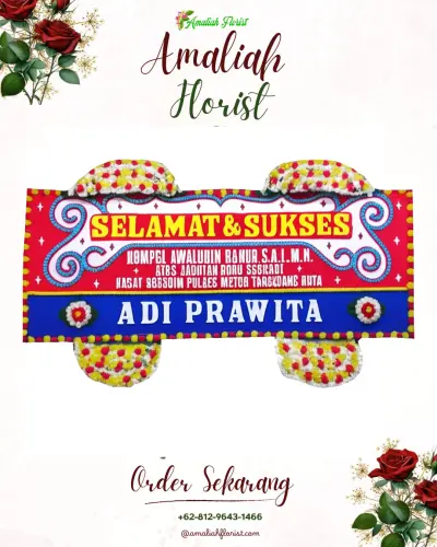 Karangan Bunga Ucapan Selamat di Beji